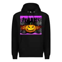 Black halloween jack o'lantern dripping glitter tumbler Premium Hoodie - Jasminsmagicworld