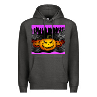 Charcoal Heather halloween jack o'lantern dripping glitter tumbler Premium Hoodie - Jasminsmagicworld