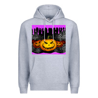 Heather Grey halloween jack o'lantern dripping glitter tumbler Premium Hoodie - Jasminsmagicworld