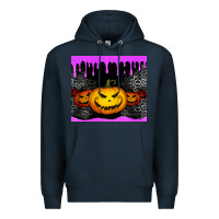 Navy halloween jack o'lantern dripping glitter tumbler Premium Hoodie - Jasminsmagicworld