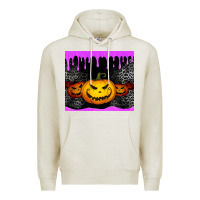 Oatmeal Heather halloween jack o'lantern dripping glitter tumbler Premium Hoodie - Jasminsmagicworld