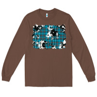 Chestnut winter plaid cowhide pattern background Long Sleeve Tee - RanaPortraitStore