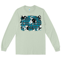 Matcha winter plaid cowhide pattern background Long Sleeve Tee - RanaPortraitStore