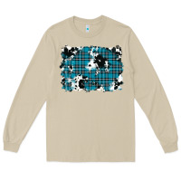 Mushroom winter plaid cowhide pattern background Long Sleeve Tee - RanaPortraitStore