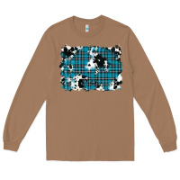 Toasted Coconut winter plaid cowhide pattern background Long Sleeve Tee - RanaPortraitStore