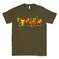 Army Green power juneteenth Classic Tee - texasbilliewilder