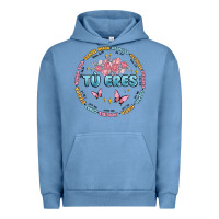 Pigment Pebble Blue tu eres inspiration Urban Hoodie - MaliasSmallBusiness