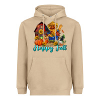 Mushroom happy fall scarecrow Heavyweight Hoodie - FaDigitalArtStudio