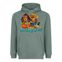 Sage happy fall scarecrow Heavyweight Hoodie - FaDigitalArtStudio