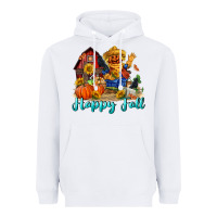 White happy fall scarecrow Heavyweight Hoodie - FaDigitalArtStudio