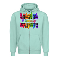 Teacher Life Crayons Zipper Hoodie | Teevron
