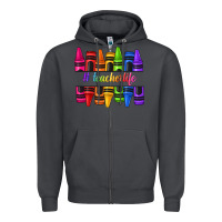 Smoke teacher life crayons Zipper Hoodie - texasbilliewilder