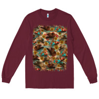 Burgundy western  background Long Sleeve Tee - RanaPortraitStore