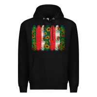 Black mexican flag brushstroke Premium Hoodie - Jasminsmagicworld