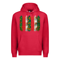 Cardinal mexican flag brushstroke Premium Hoodie - Jasminsmagicworld