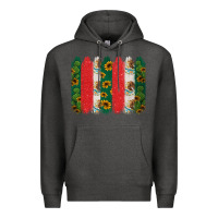 Charcoal Heather mexican flag brushstroke Premium Hoodie - Jasminsmagicworld