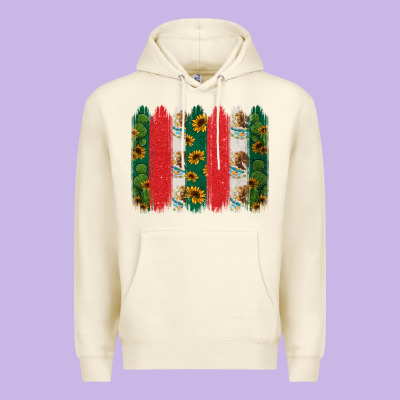 Mexican Flag Brushstroke Premium Hoodie Designed By Jasminsmagicworld