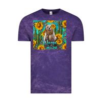 Cloud Purple mama bear with sunflowers and cactus Vintage Tee - Artiststas