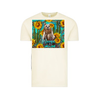 Vintage Arctic mama bear with sunflowers and cactus Vintage Tee - Artiststas