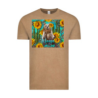 Vintage Coffee mama bear with sunflowers and cactus Vintage Tee - Artiststas