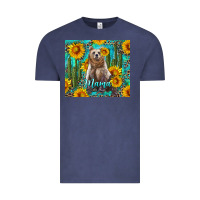 Mama Bear With Sunflowers And Cactus Vintage Tee | Teevron