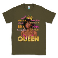 Army Green queen afro woman Classic Tee - texasbilliewilder