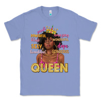 Colony Blue queen afro woman Classic Tee - texasbilliewilder