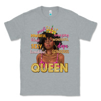 Heather Grey queen afro woman Classic Tee - texasbilliewilder