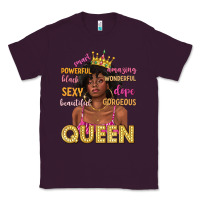 Plum queen afro woman Classic Tee - texasbilliewilder