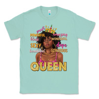 Seafoam queen afro woman Classic Tee - texasbilliewilder