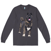Smoke American akita Long Sleeve Tee - RanaPortraitStore