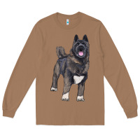Toasted Coconut American akita Long Sleeve Tee - RanaPortraitStore