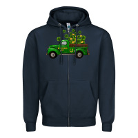 Navy st patricks truck shamrock horseshoe gold Zipper Hoodie - RanaPortraitStore