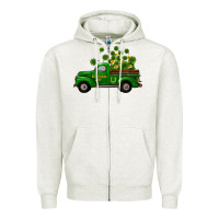 Oatmeal Heather st patricks truck shamrock horseshoe gold Zipper Hoodie - RanaPortraitStore