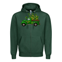 Sports Green st patricks truck shamrock horseshoe gold Zipper Hoodie - RanaPortraitStore