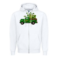 White st patricks truck shamrock horseshoe gold Zipper Hoodie - RanaPortraitStore