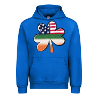 Cobalt st patricks day shamrock american flag Urban Hoodie - MaliasSmallBusiness