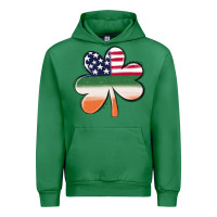 Emerald st patricks day shamrock american flag Urban Hoodie - MaliasSmallBusiness