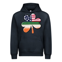 Navy st patricks day shamrock american flag Urban Hoodie - MaliasSmallBusiness