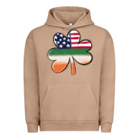 Pigment Burro st patricks day shamrock american flag Urban Hoodie - MaliasSmallBusiness