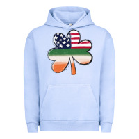 St Patricks Day Shamrock American Flag Urban Hoodie | Teevron