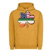 Pigment Peanut Butter st patricks day shamrock american flag Urban Hoodie - MaliasSmallBusiness