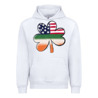White st patricks day shamrock american flag Urban Hoodie - MaliasSmallBusiness
