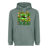 Sage Kiss me im irish st.patricks day lips st.patricks Heavyweight Hoodie - Neo Western