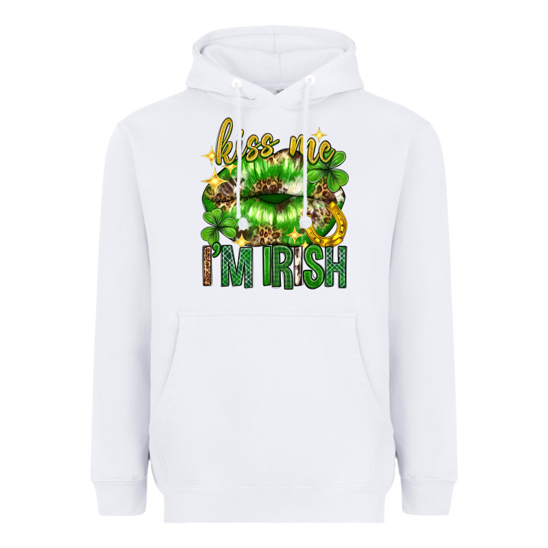 Kiss Me Im Irish St.patricks Day Lips St.patricks Heavyweight Hoodie by Neo Western | Teevron