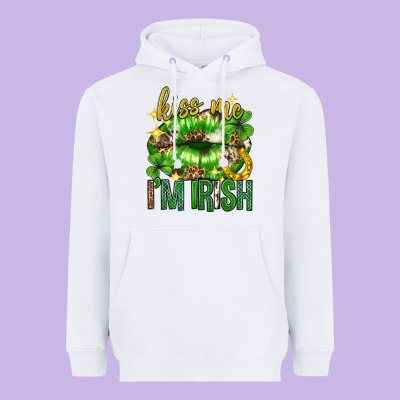 Kiss Me Im Irish St.patricks Day Lips St.patricks Heavyweight Hoodie Designed By Neo Western