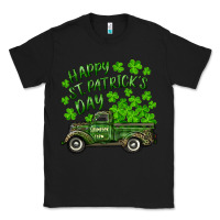 Black Happy st. patrick's day shamrock farm truck Classic Tee - RanaPortraitStore