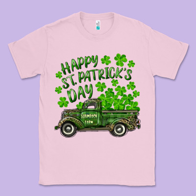Happy St. Patrick's Day Shamrock Farm Truck Classic Tee Designed By Ranaportraitstore