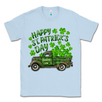 Dusty Blue Happy st. patrick's day shamrock farm truck Classic Tee - RanaPortraitStore
