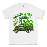 White Happy st. patrick's day shamrock farm truck Classic Tee - RanaPortraitStore